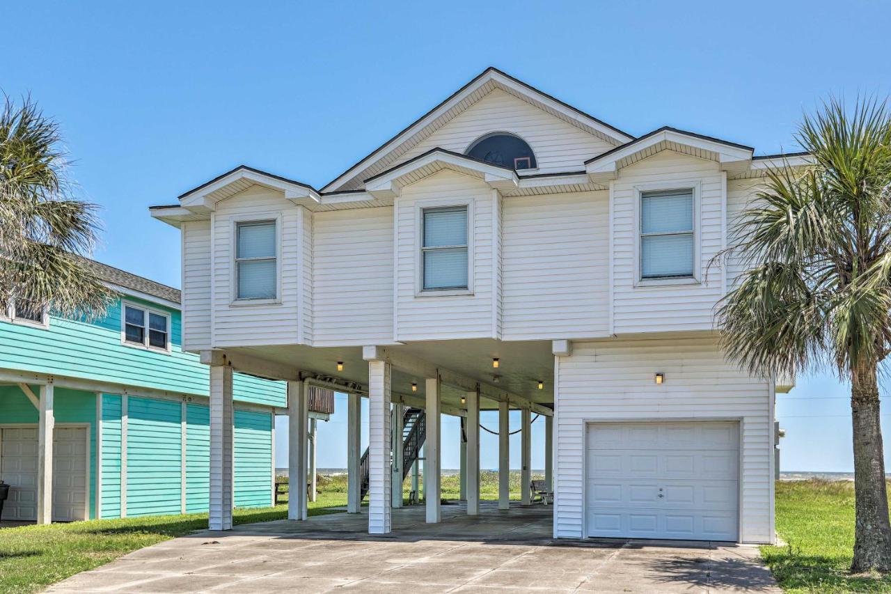 Oceanfront Galveston Home - Walk To Beach! Eksteriør billede