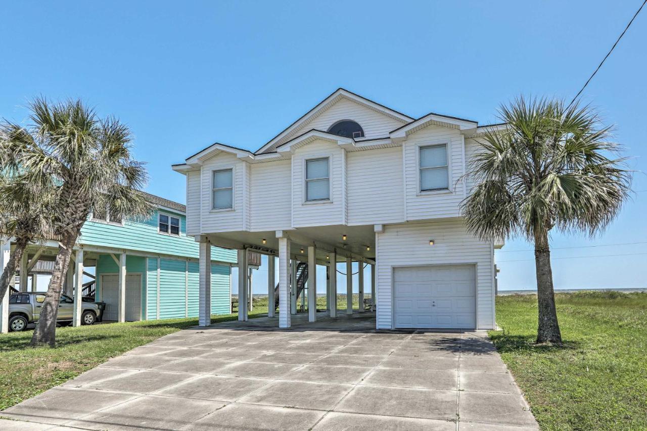 Oceanfront Galveston Home - Walk To Beach! Eksteriør billede